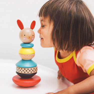 Wooden Bunny Stacking Toy